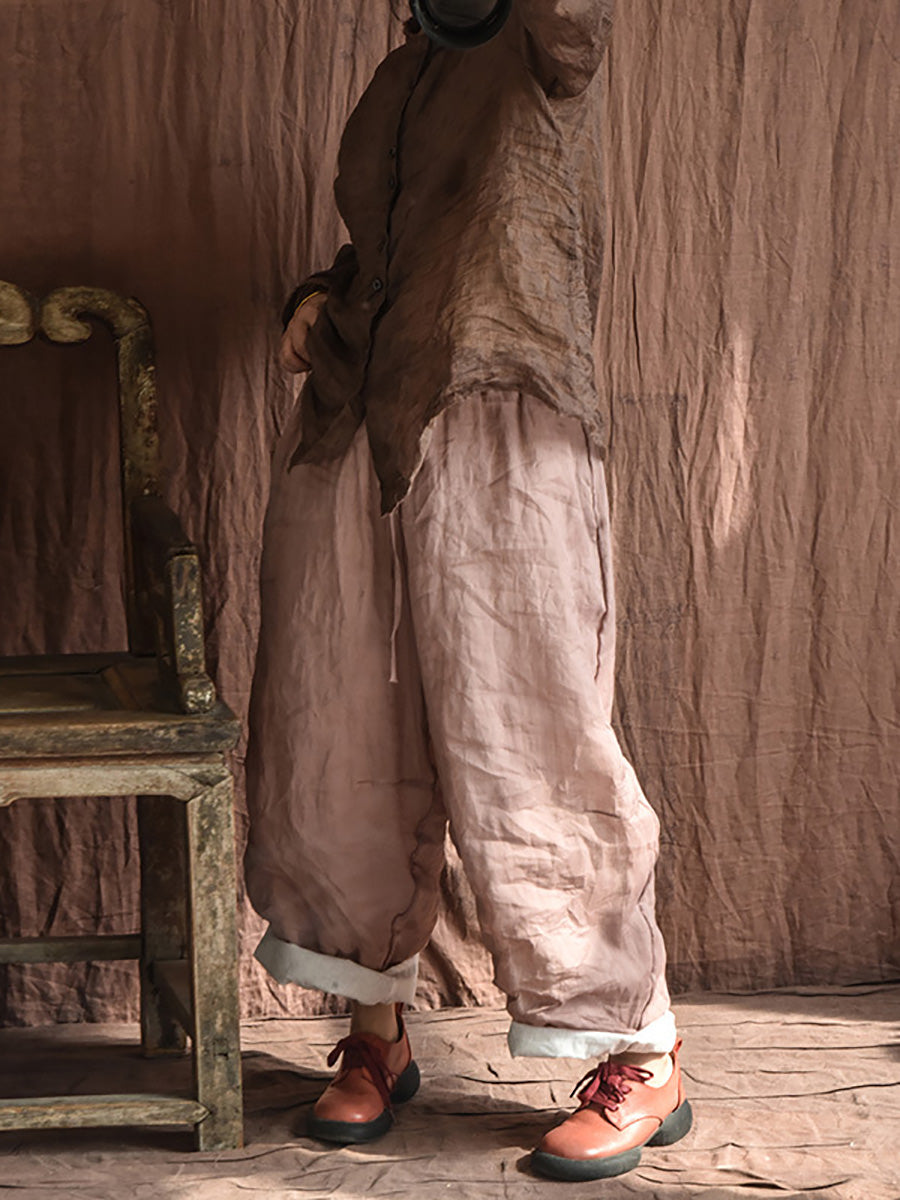Summer Ramie Thin Harem Pants Cx025