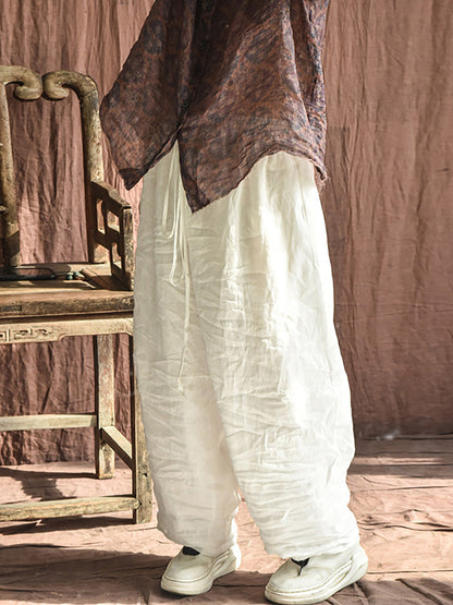 Summer Ramie Thin Harem Pants Cx025