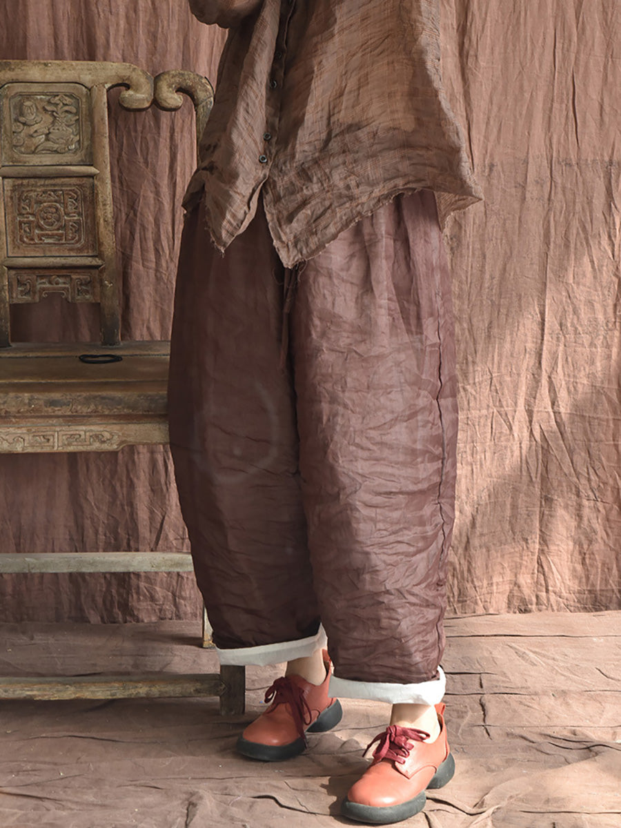 Summer Ramie Thin Harem Pants Cx025