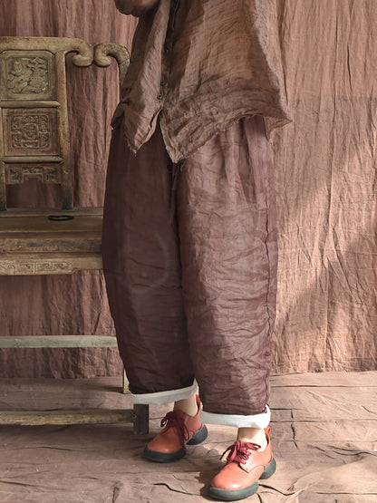 Summer Ramie Thin Harem Pants Cx025
