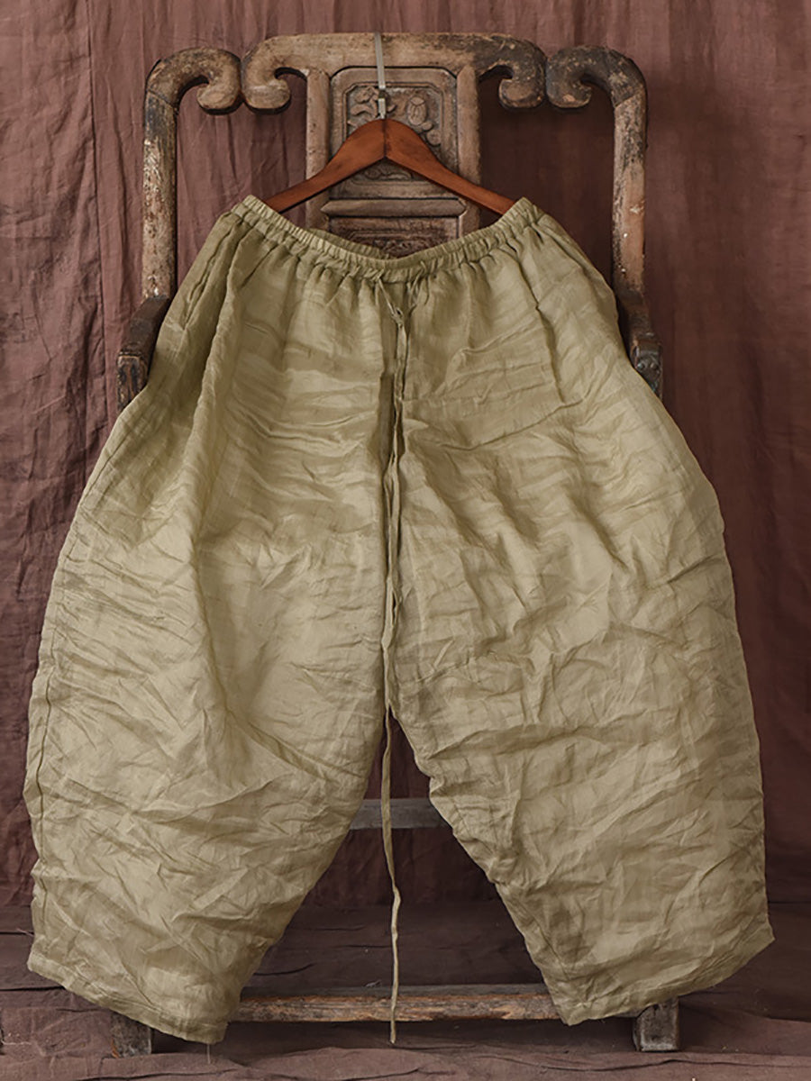 Summer Ramie Thin Harem Pants Cx025