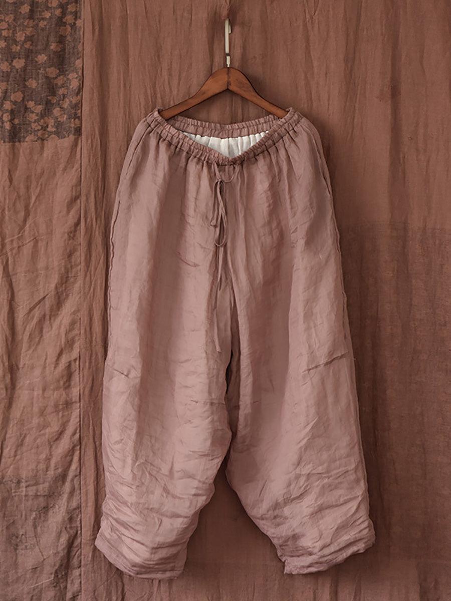 Summer Ramie Thin Harem Pants Cx025