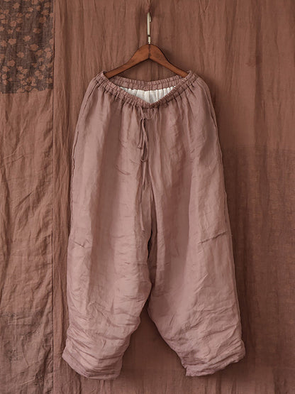 Summer Ramie Thin Harem Pants Cx025