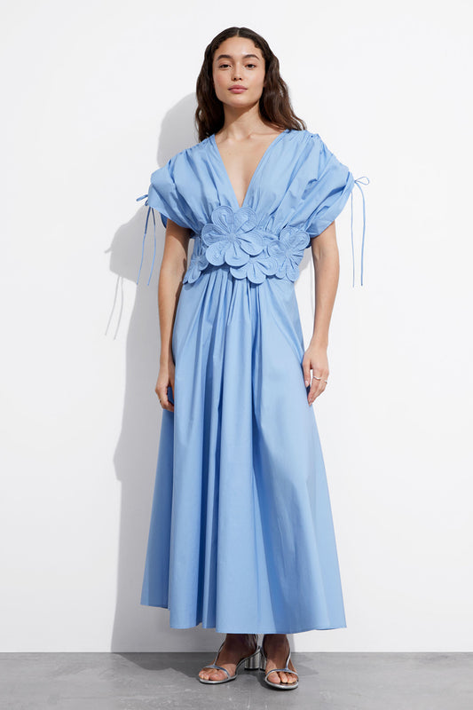 Maggie Applique V-neck Maxi Dress