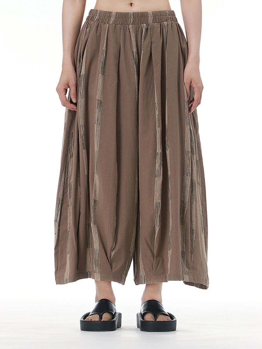 Summer Print Wide-leg Cotton Pants Fd033