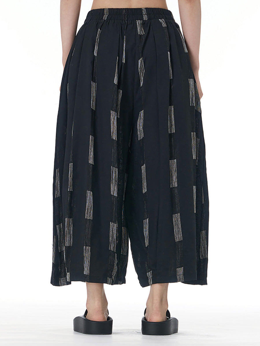 Summer Print Wide-leg Cotton Pants Fd033