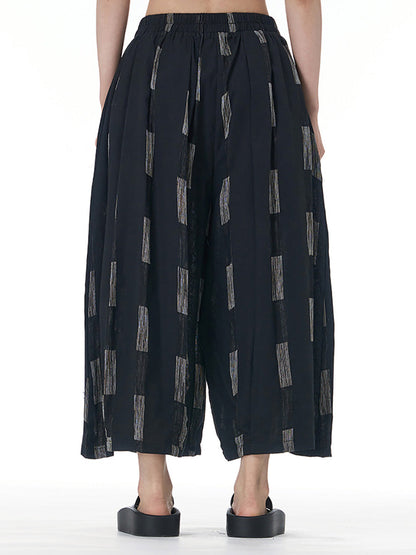 Summer Print Wide-leg Cotton Pants Fd033