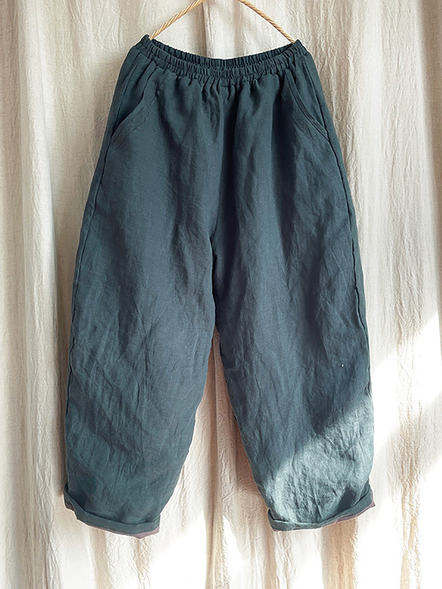 Winter Rero Linen Pocket Harem Pants At1096