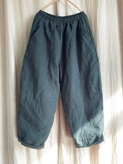 Winter Rero Linen Pocket Harem Pants At1096