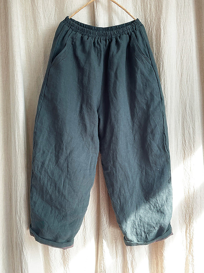 Winter Rero Linen Pocket Harem Pants At1096
