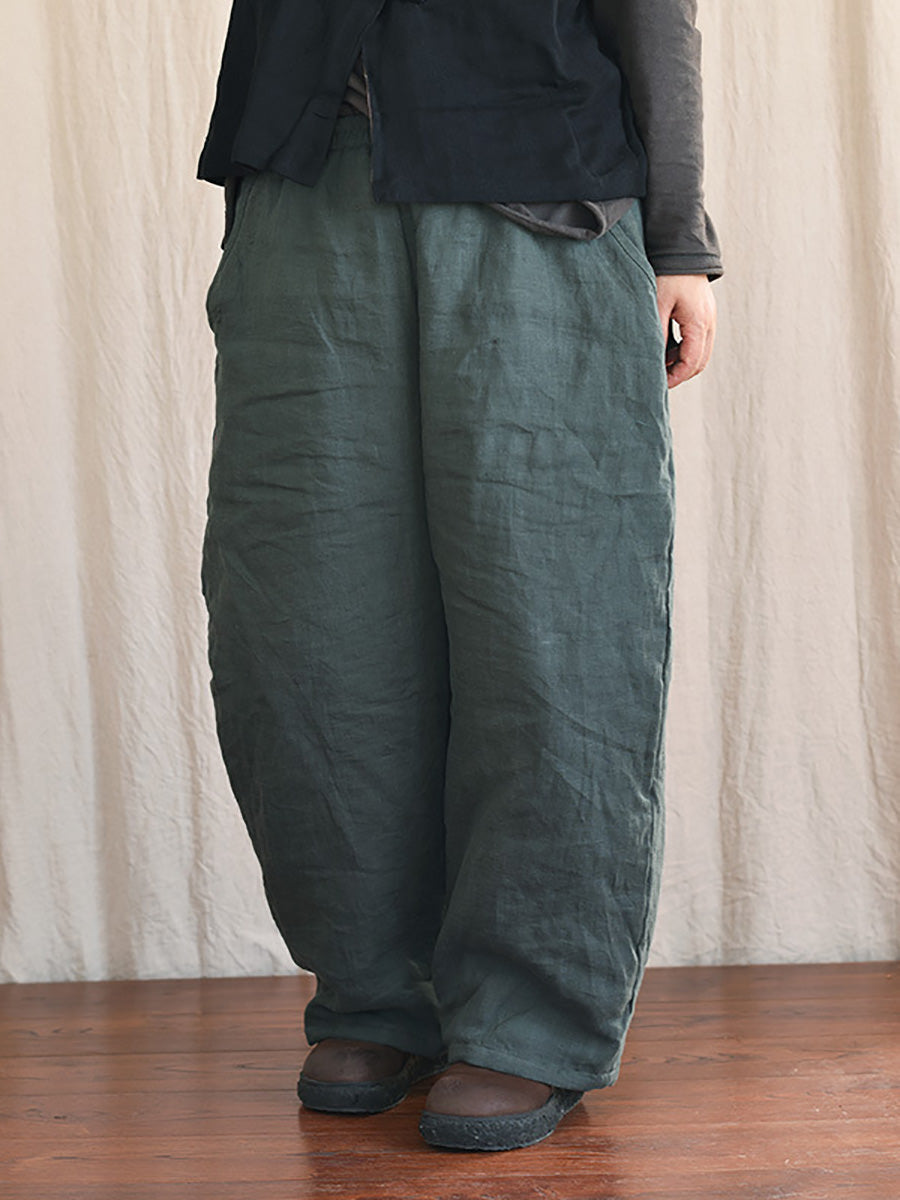Winter Rero Linen Pocket Harem Pants At1096