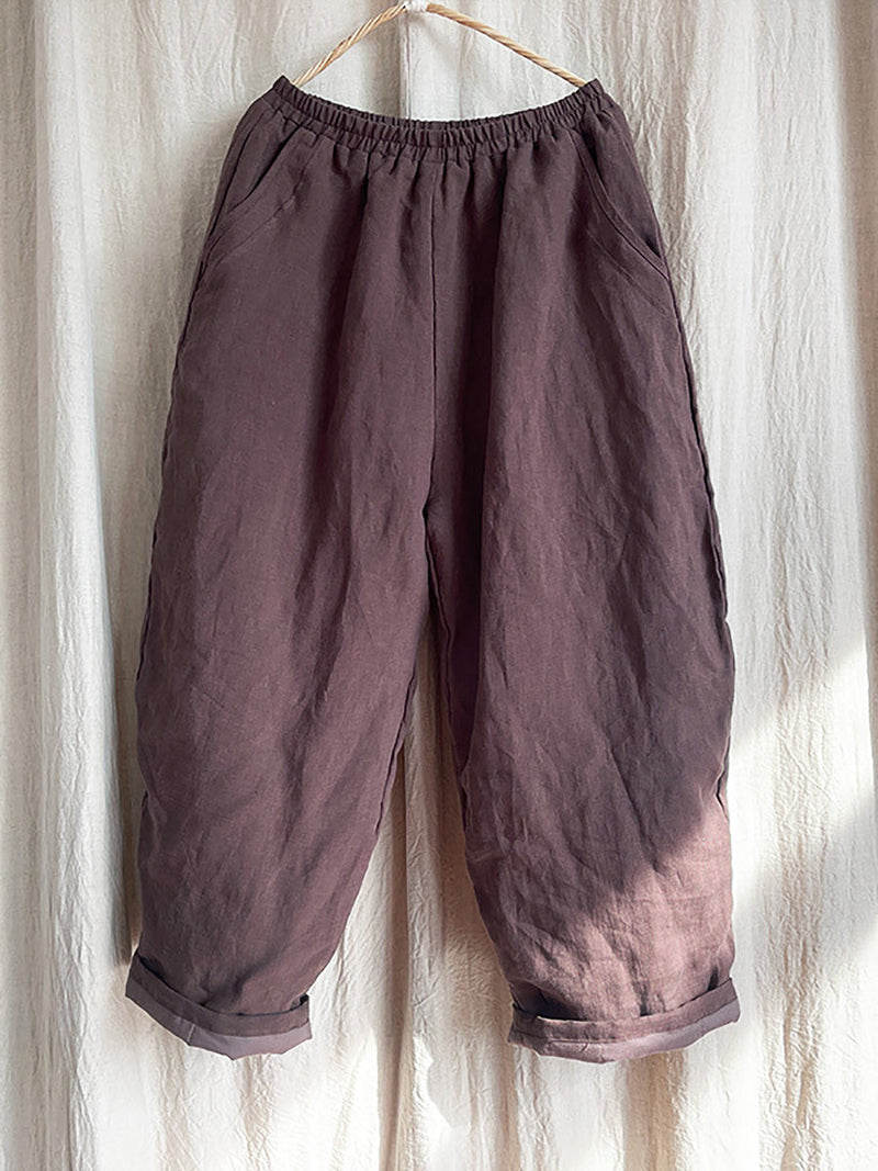 Winter Rero Linen Pocket Harem Pants At1096