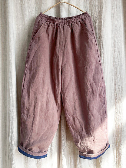 Winter Rero Linen Pocket Harem Pants At1096