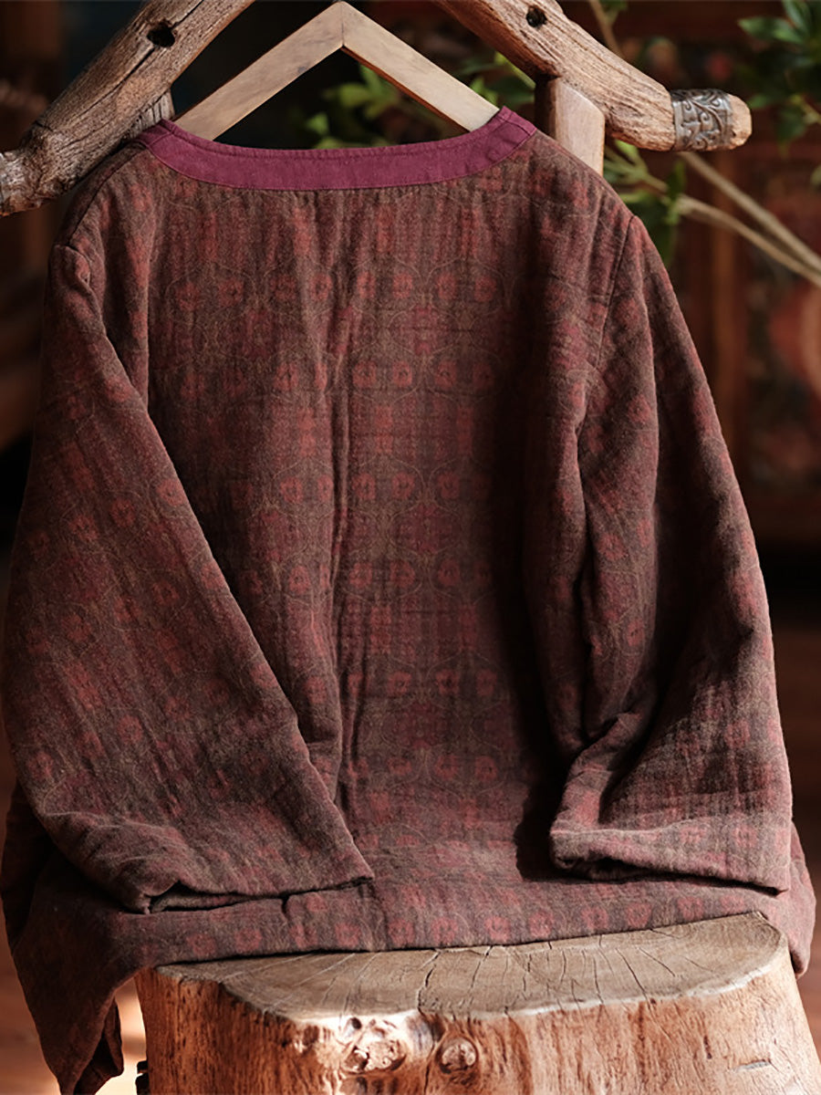 Autumn 100%cotton Colorblock Padded Coat Ai1063