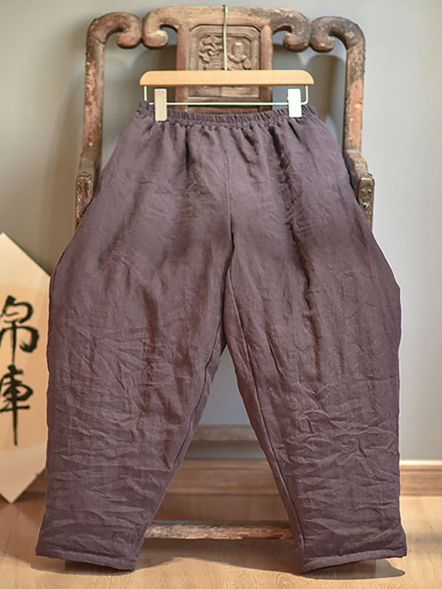 Autumn Rero Linen Padded Harem Pants Ah1053