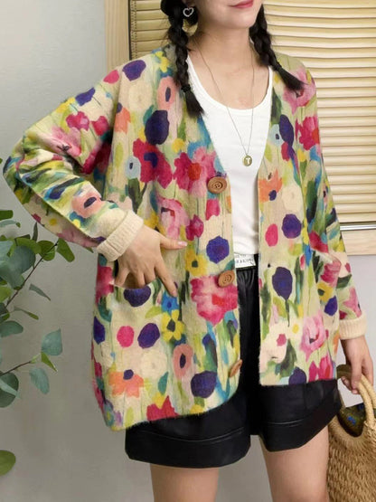 Autumn V-neck Knit Sweater Ah1048