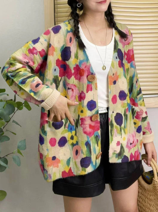 Autumn V-neck Knit Sweater Ah1048