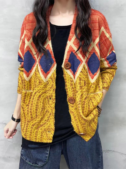 Autumn V-neck Knit Sweater Ah1048