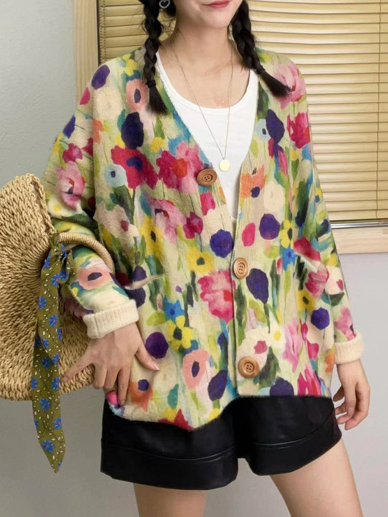 Autumn V-neck Knit Sweater Ah1048