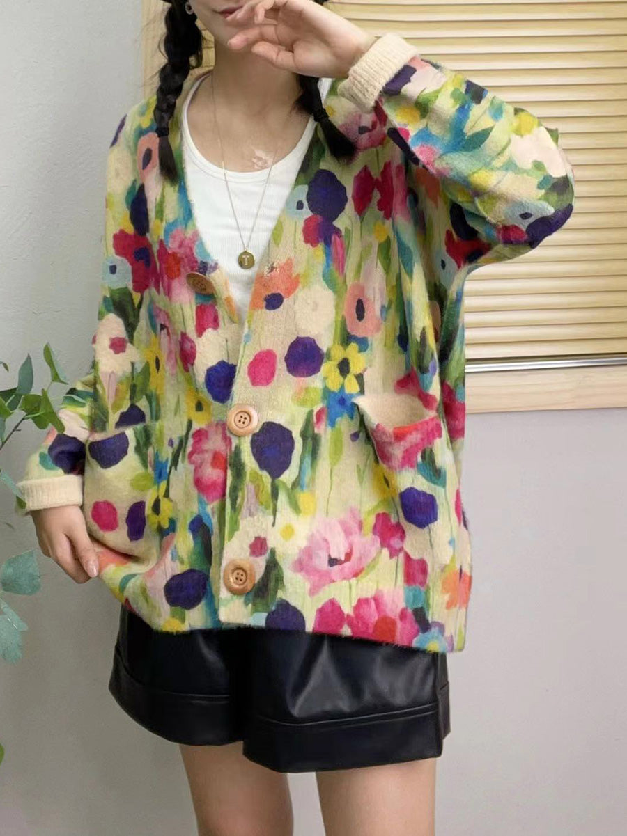 Autumn V-neck Knit Sweater Ah1048