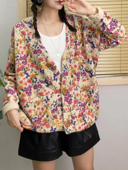 Autumn V-neck Knit Sweater Ah1048