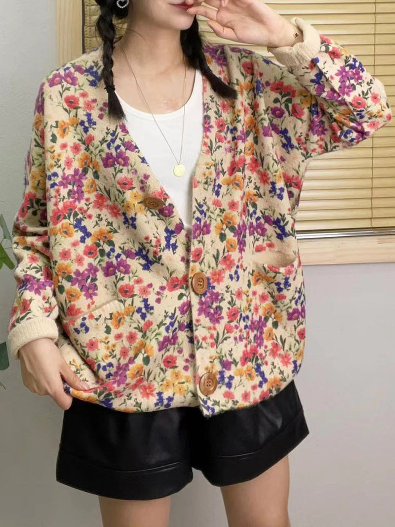 Autumn V-neck Knit Sweater Ah1048