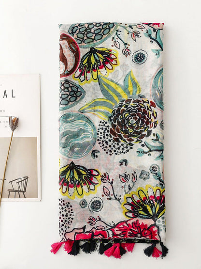 Flower Embroidery Linen Cotton Flat Shoes Ah1063