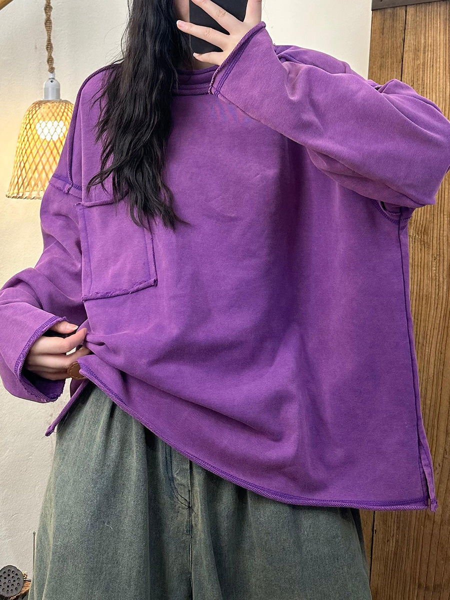Autumn Stand Collar Sweatshirt Ah1059