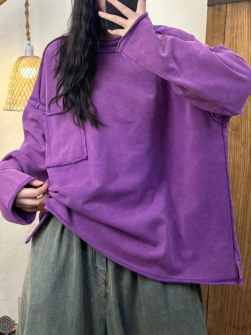 Autumn Stand Collar Sweatshirt Ah1059