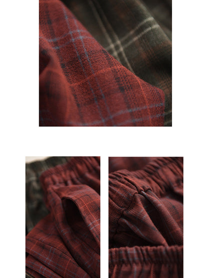 Autumn Plaid Warm Harem Pants Ah1042