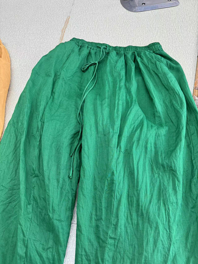 Autumn Loose Ramie Pants Ax1014