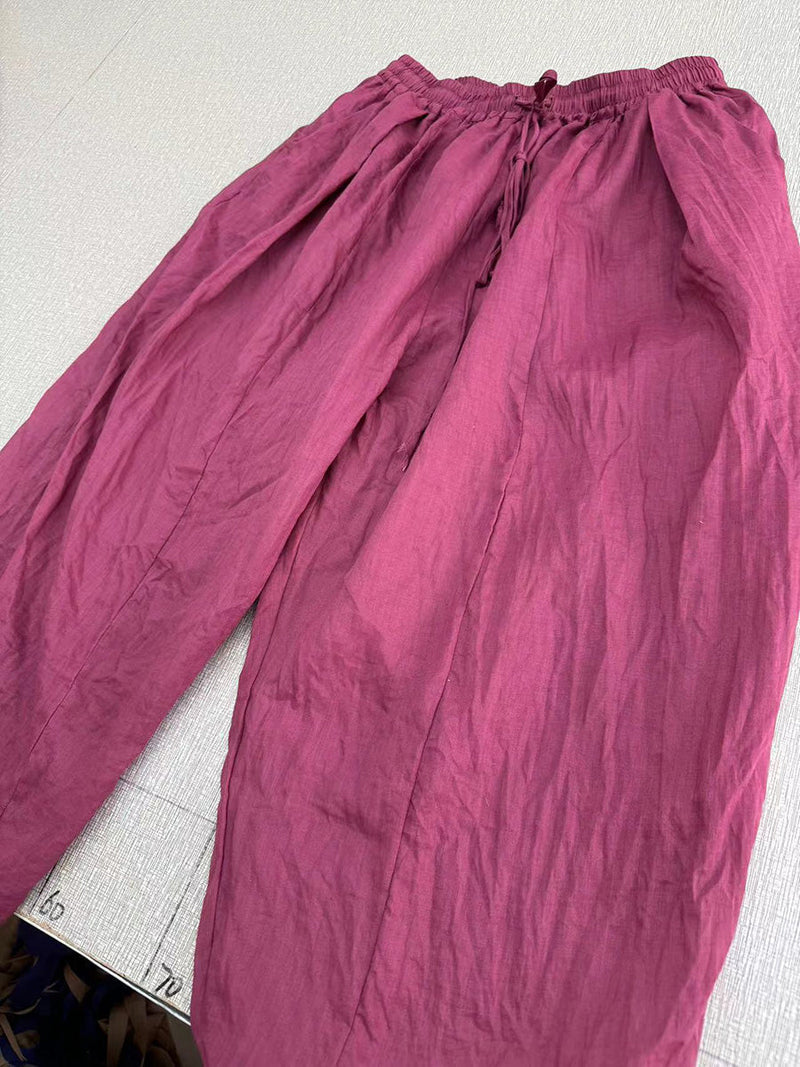 Autumn Loose Ramie Pants Ax1014
