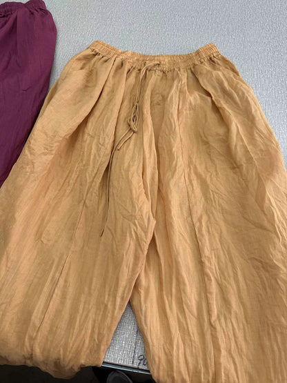 Autumn Loose Ramie Pants Ax1014