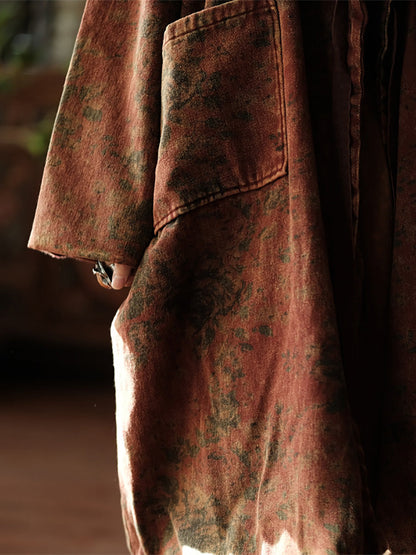 Winter Flower Cotton Hooded Coat Ax1019