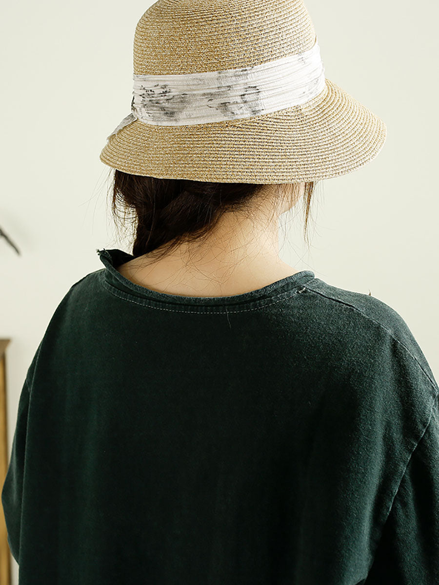 Autumn Patchwork O-neck Cotton Sweatshirt Ax1041