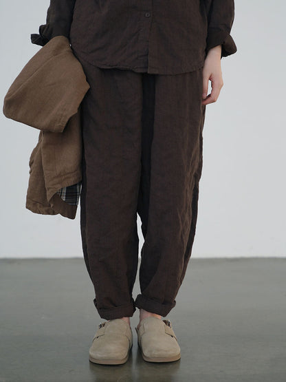 Autumn Linen Loose Pants Av1030