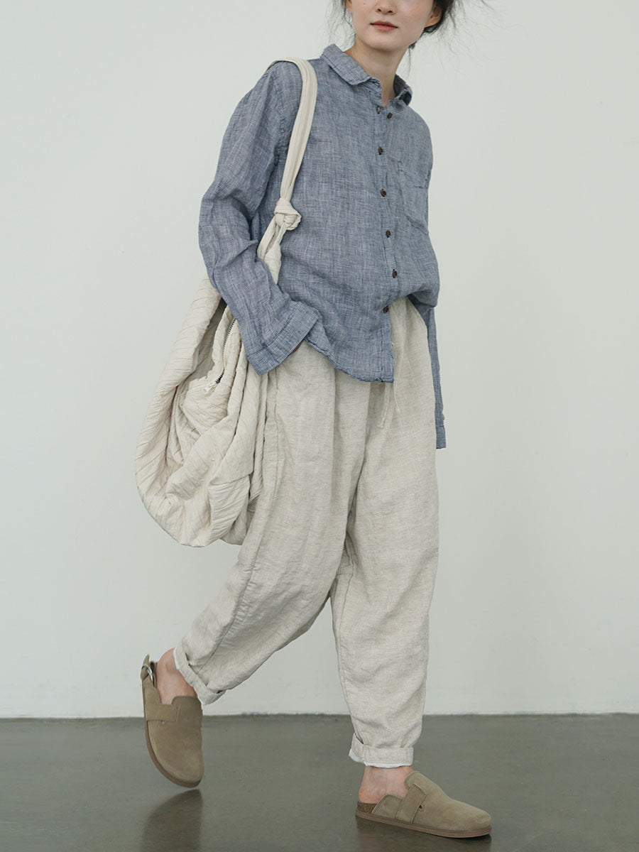 Autumn Linen Loose Pants Av1030