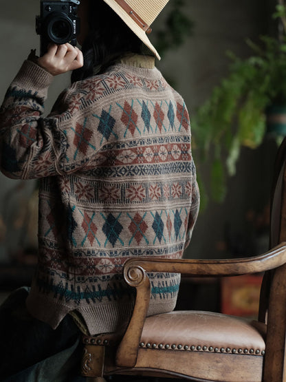 Autumn O-neck Knit Sweater Wg029