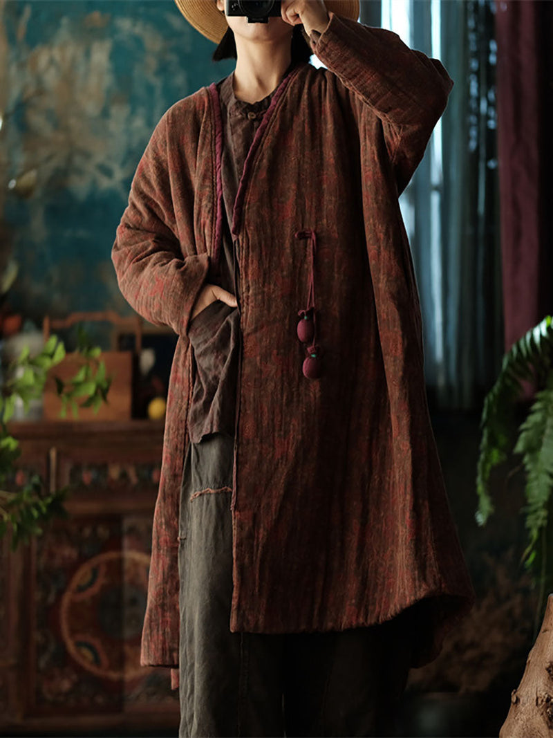 Winter 100%cotton V-neck Coat Ba1026