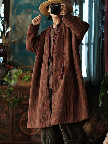 Winter 100%cotton V-neck Coat Ba1026