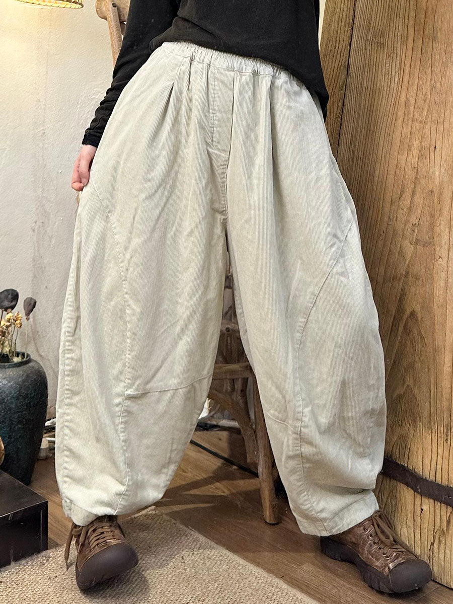 Autumn Retro Corduroy Harem Pants Ba1005