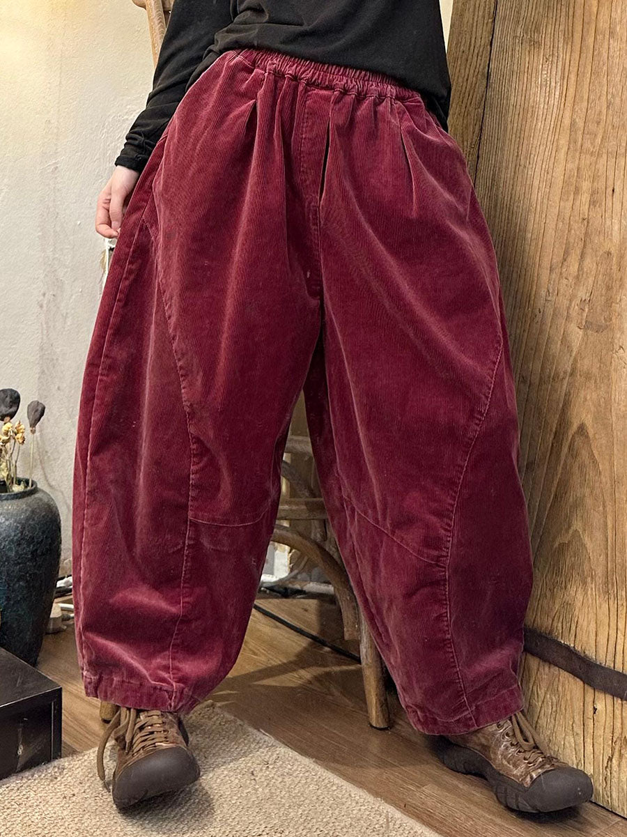 Autumn Retro Corduroy Harem Pants Ba1005