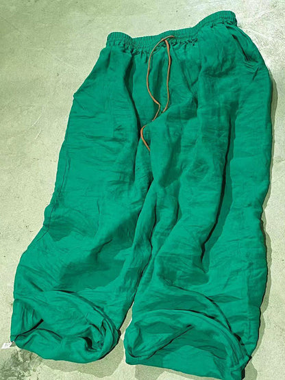 Autumn Loose Ramie Wide-leg Pants Ba1054