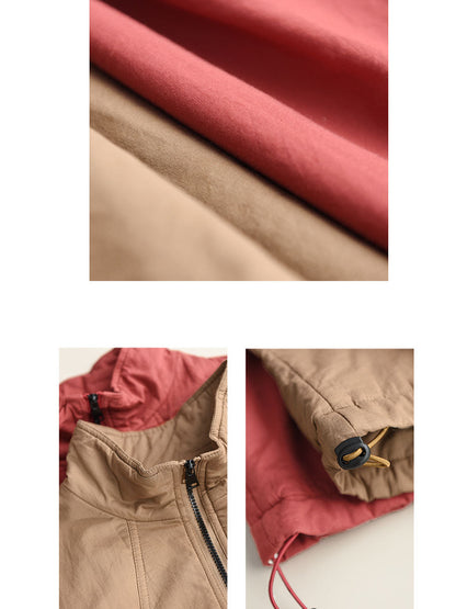 Retro Stand Collar Cotton Vest Coat Wg019
