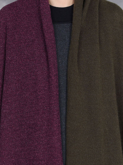 Autumn Artsy Irregular Colorblock V-neck Cardigan Coat Ba1057
