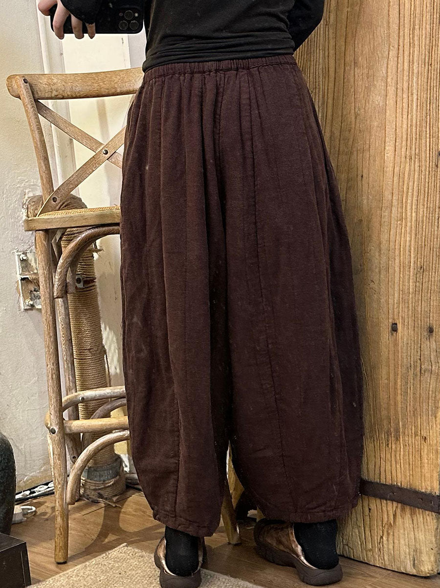 Autumn Spliced Linen Harem Pants Ba1066