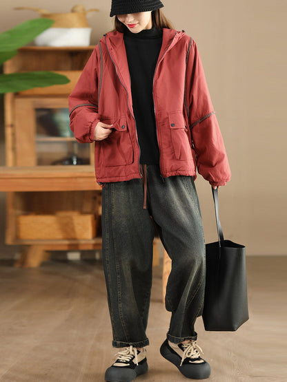 Autumn Retro Spliced Washed Denim Harem Pants Ba1064