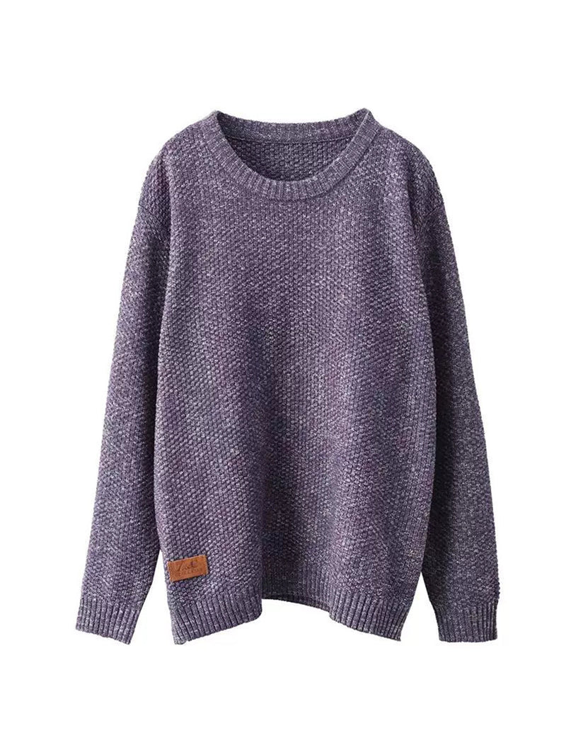 Autumn O-neck Loose Knit Sweater Wg004
