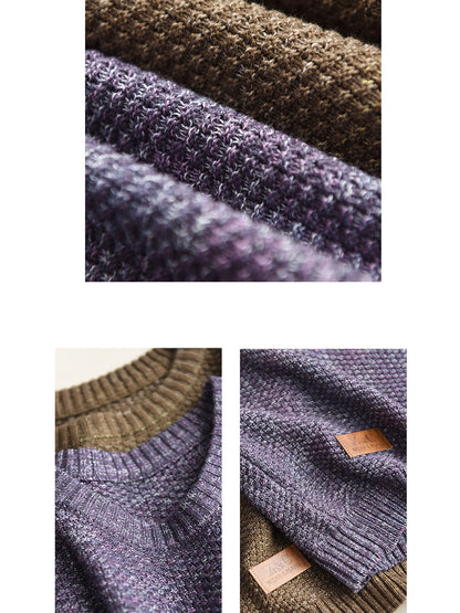 Autumn O-neck Loose Knit Sweater Wg004