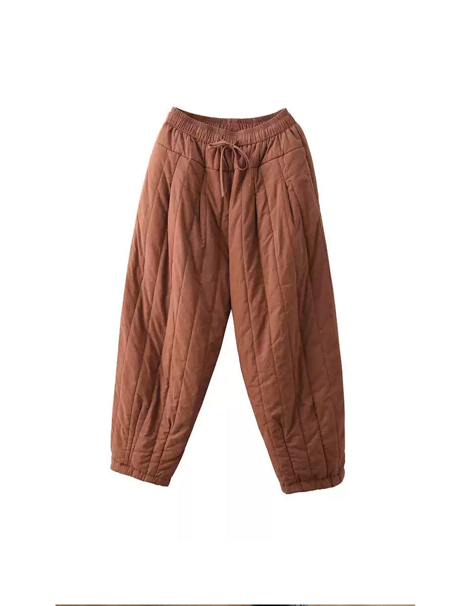 Winter Spliced Padded Harem Pants Qn019